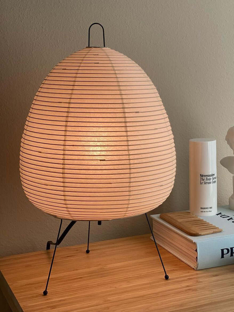 Japanese Paper Table Lamp - Yumi-11.02 inches × 18.50 inches-Nora Luxe