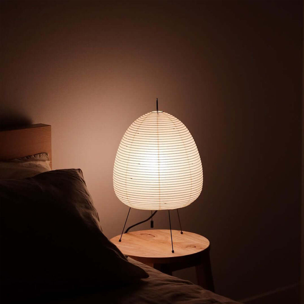 Japanese Paper Table Lamp - Yumi-11.02 inches × 18.50 inches-Nora Luxe