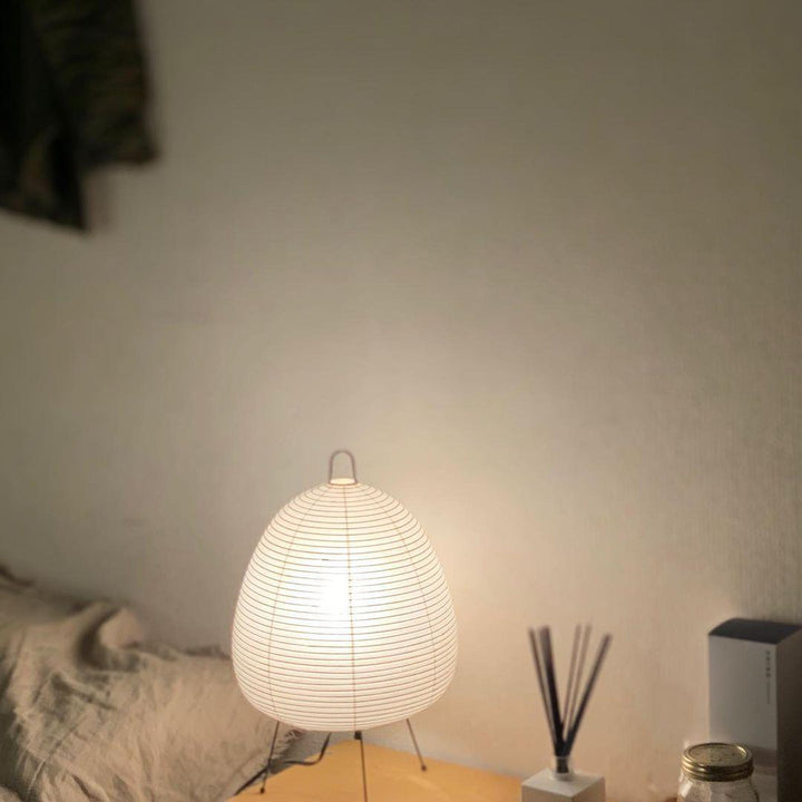 Japanese Paper Table Lamp - Yumi-11.02 inches × 18.50 inches-Nora Luxe