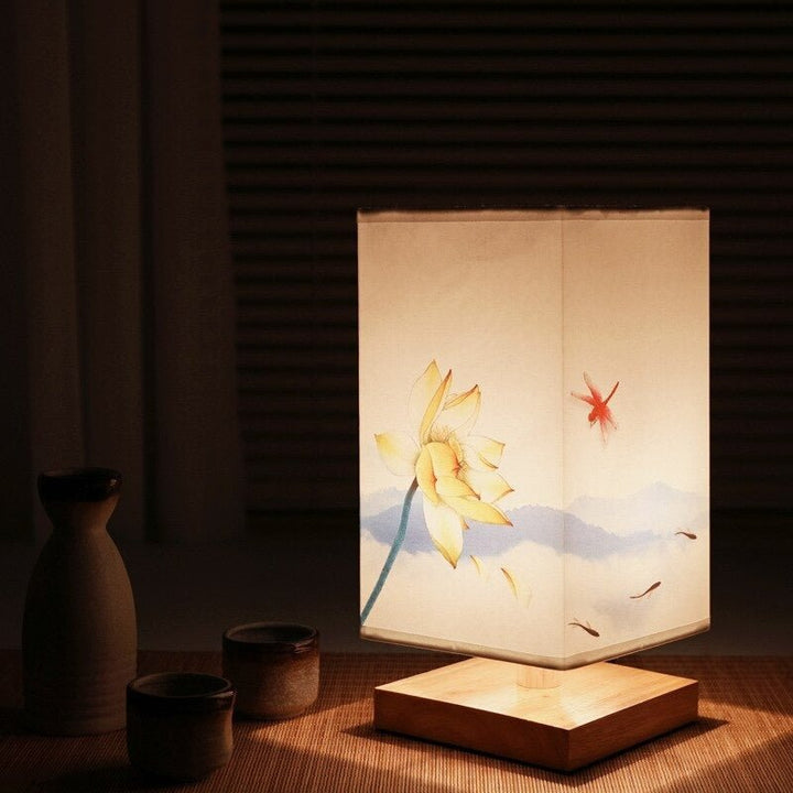 Japanese-Scandinavian Table Lamp - HikariGlow-Lotus-Nora Luxe