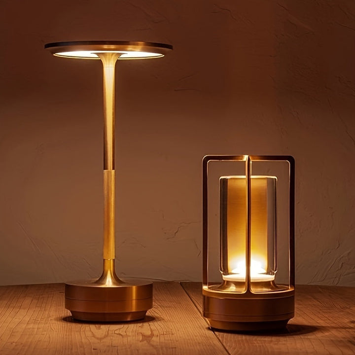 Japanese Style LED Touch Table Lamp - ZenLight-Gold-Style A-Nora Luxe