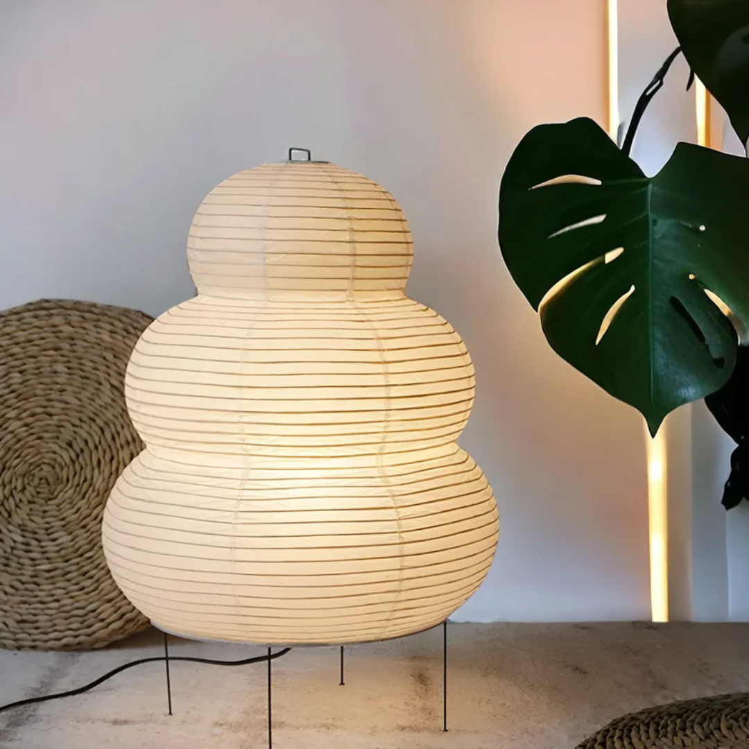 Japanese Wabi-Sabi Floor Lamp - SereneAura-Nora Luxe
