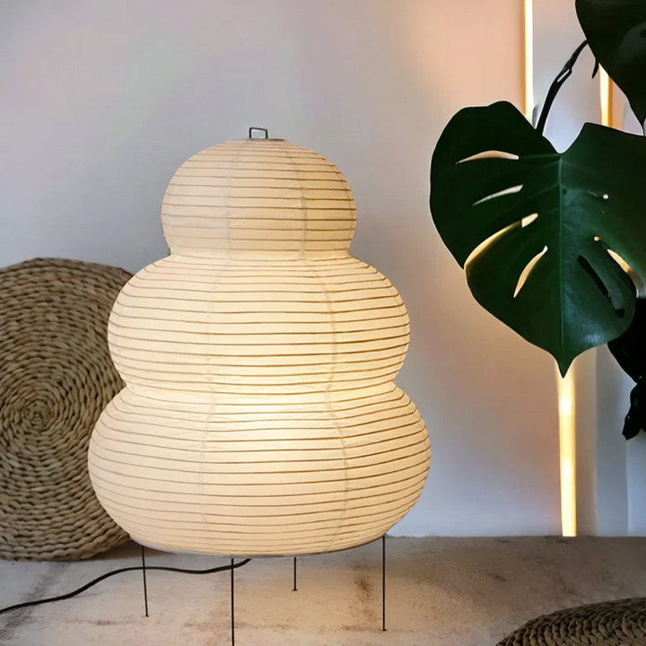 Japanese Wabi-Sabi Floor Lamp - SereneAura-Nora Luxe