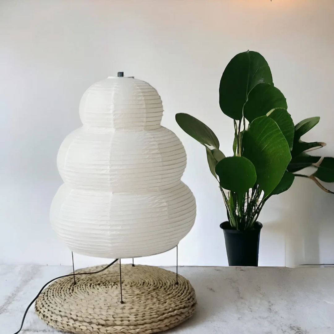 Japanese Wabi-Sabi Floor Lamp - SereneAura-Nora Luxe
