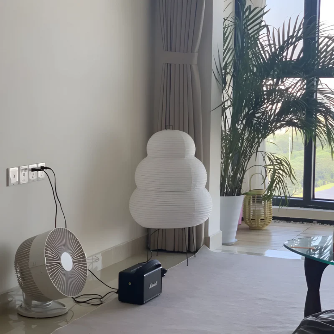 Japanese Wabi-Sabi Floor Lamp - SereneAura-Nora Luxe