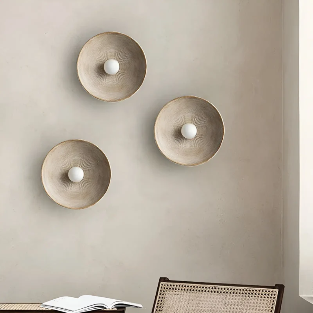 Japanese Wabi-Sabi Wall Lamp - ZenGlow Disc-Nora Luxe