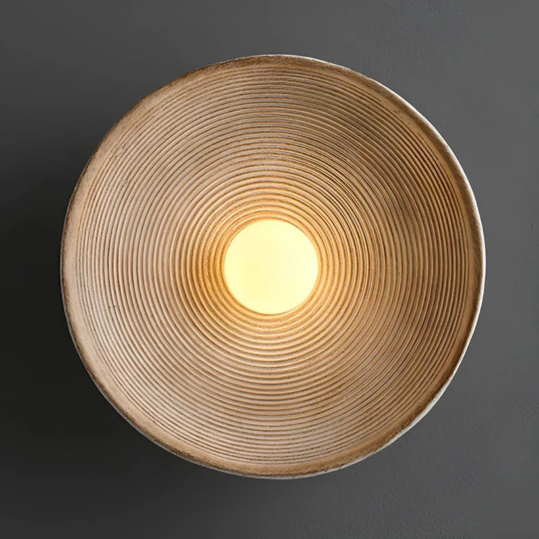 Japanese Wabi-Sabi Wall Lamp - ZenGlow Disc-Nora Luxe