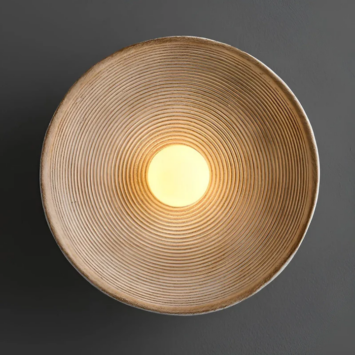 Japanese Wabi-Sabi Wall Lamp - ZenGlow Disc-Nora Luxe