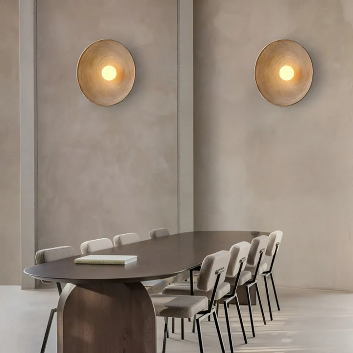 Japanese Wabi-Sabi Wall Lamp - ZenGlow Disc-Nora Luxe