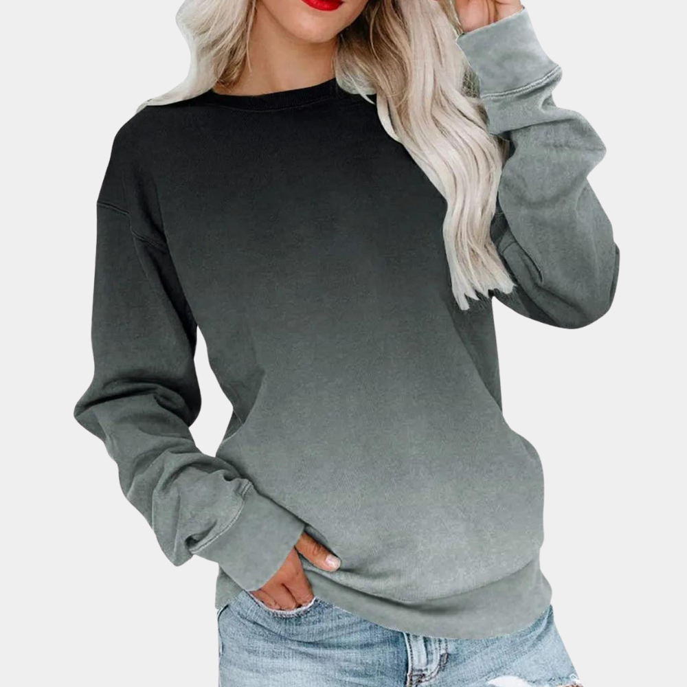 Jarra - Trendy Gradient Sweatshirt for Women-Gray-XS-Nora Luxe