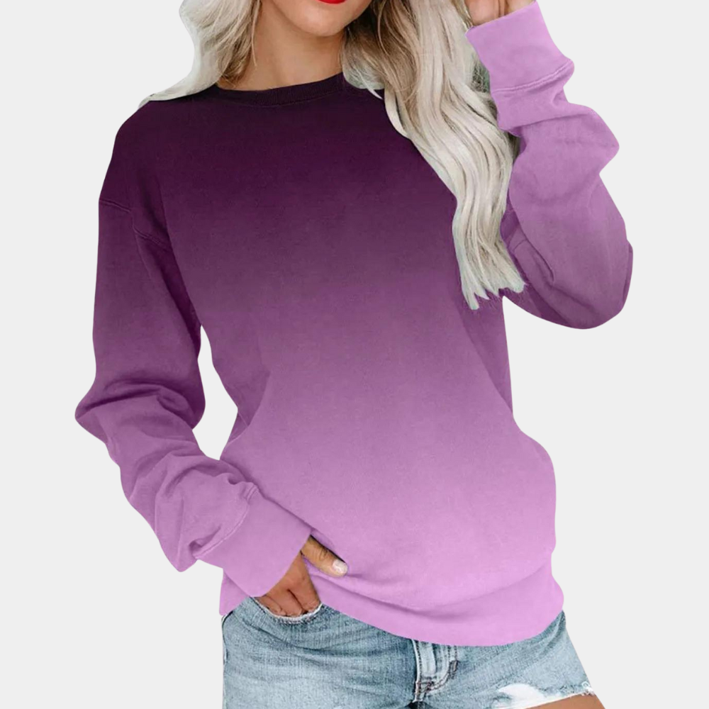Jarra - Trendy Gradient Sweatshirt for Women-Purple-XS-Nora Luxe