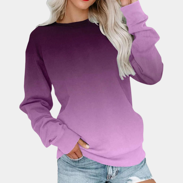 Jarra - Trendy Gradient Sweatshirt for Women-Purple-XS-Nora Luxe