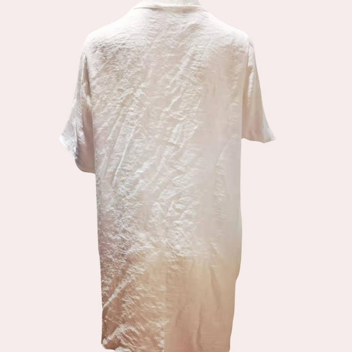 Kate - Comfortable Shirt Dress for Women-White-S-Nora Luxe