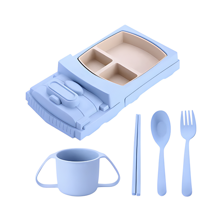 Kids' Dining Set - TurboTable-Blue-Truck-Nora Luxe