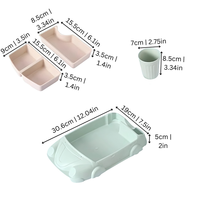 Kids' Dining Set - TurboTable-Pink-Car 1-Nora Luxe