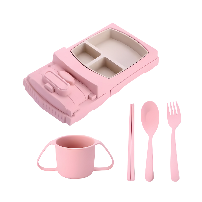 Kids' Dining Set - TurboTable-Pink-Truck-Nora Luxe