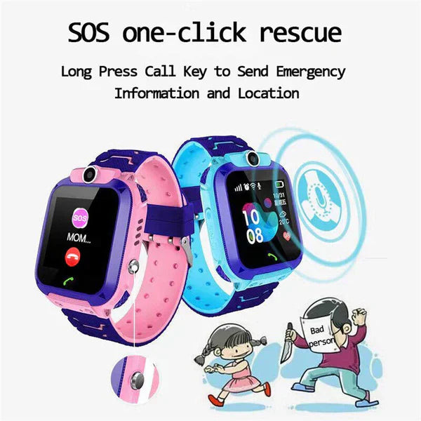Kids GPS watch with Location and Calling - Luna-Pink-Nora Luxe