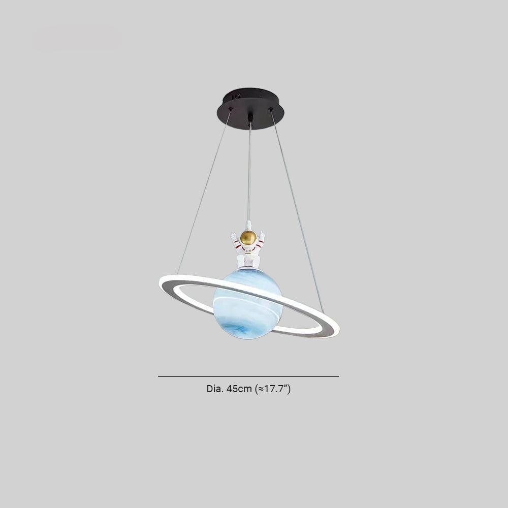 Kids' Room LED Pendant Light - CosmoGlow-Blue Earth-A (Not an astronaut)-3 Colour Temperatures-Nora Luxe