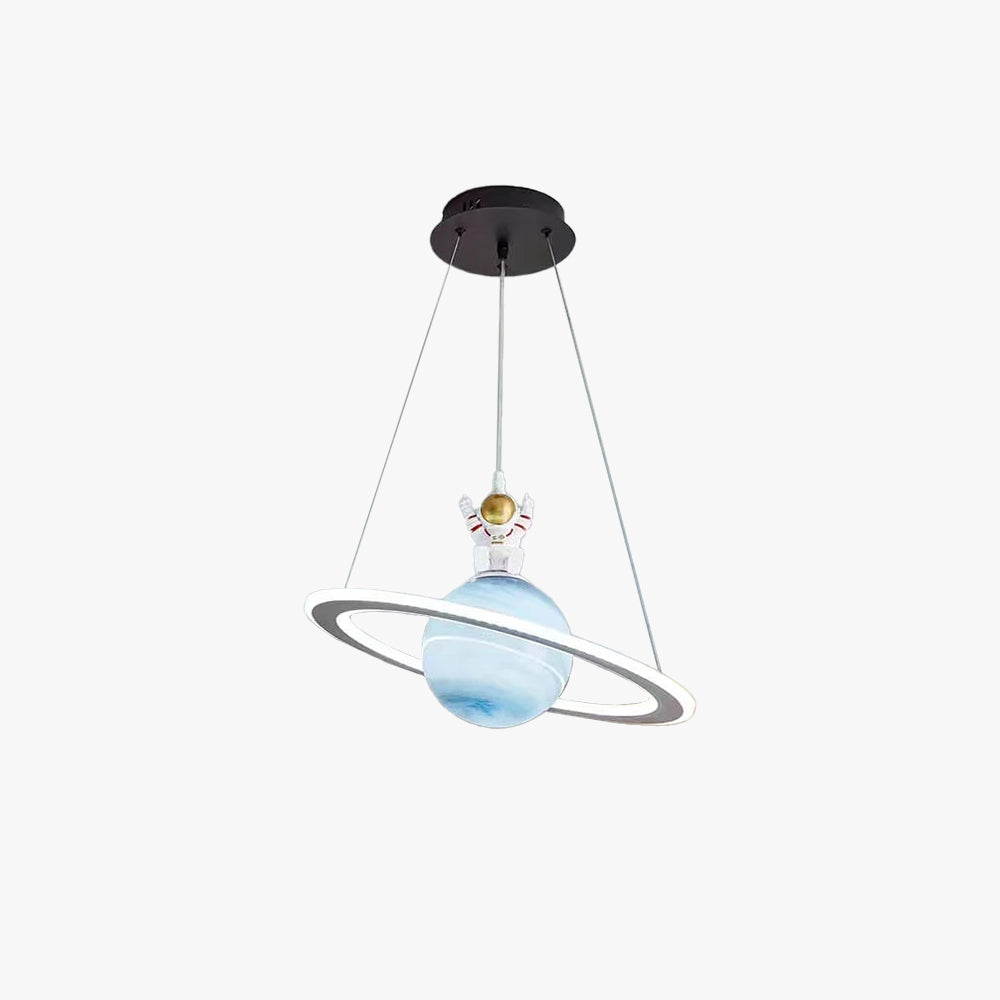 Kids' Room LED Pendant Light - CosmoGlow-Blue Earth-A (Not an astronaut)-3 Colour Temperatures-Nora Luxe