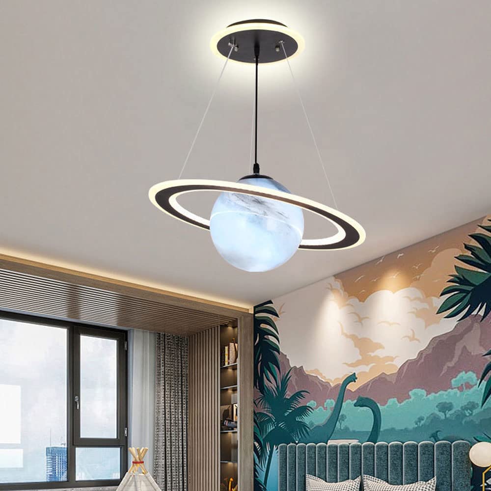 Kids' Room LED Pendant Light - CosmoGlow-Blue Earth-A (Not an astronaut)-3 Colour Temperatures-Nora Luxe