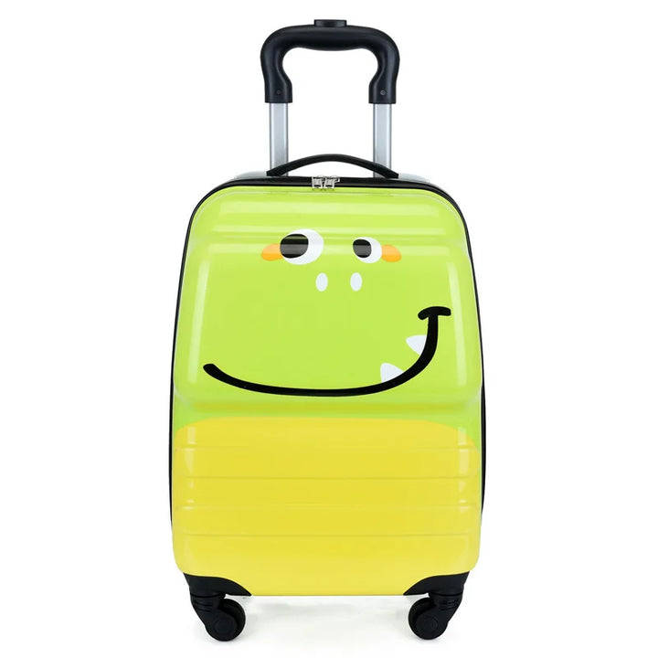 Kids' suitcase cartoon animal – Sydney-Green Monster-Nora Luxe