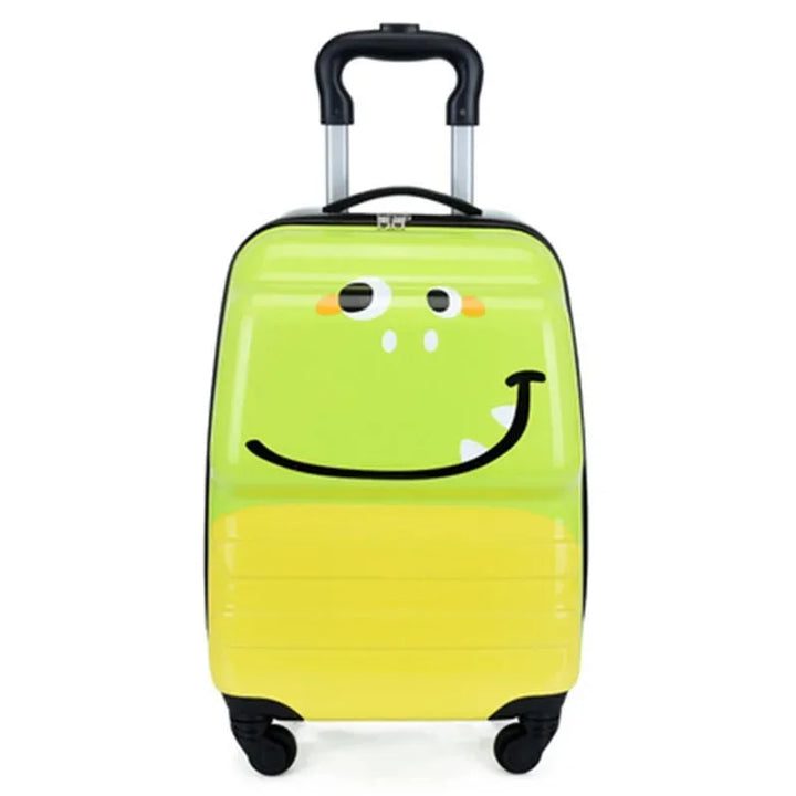 Kids' suitcase cartoon animal – Sydney-Green Monster-Nora Luxe