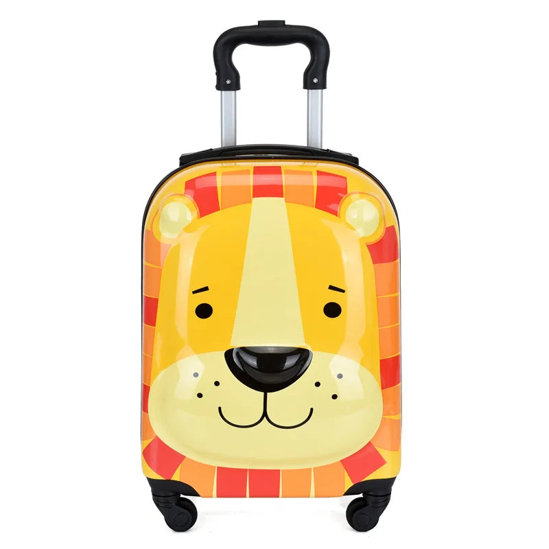 Kids' suitcase cartoon animal – Sydney-Lion-Nora Luxe