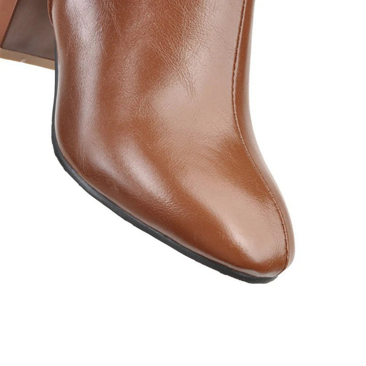 Knee-high Women's Boots with Heel - Sienna-Black-3.0-Nora Luxe