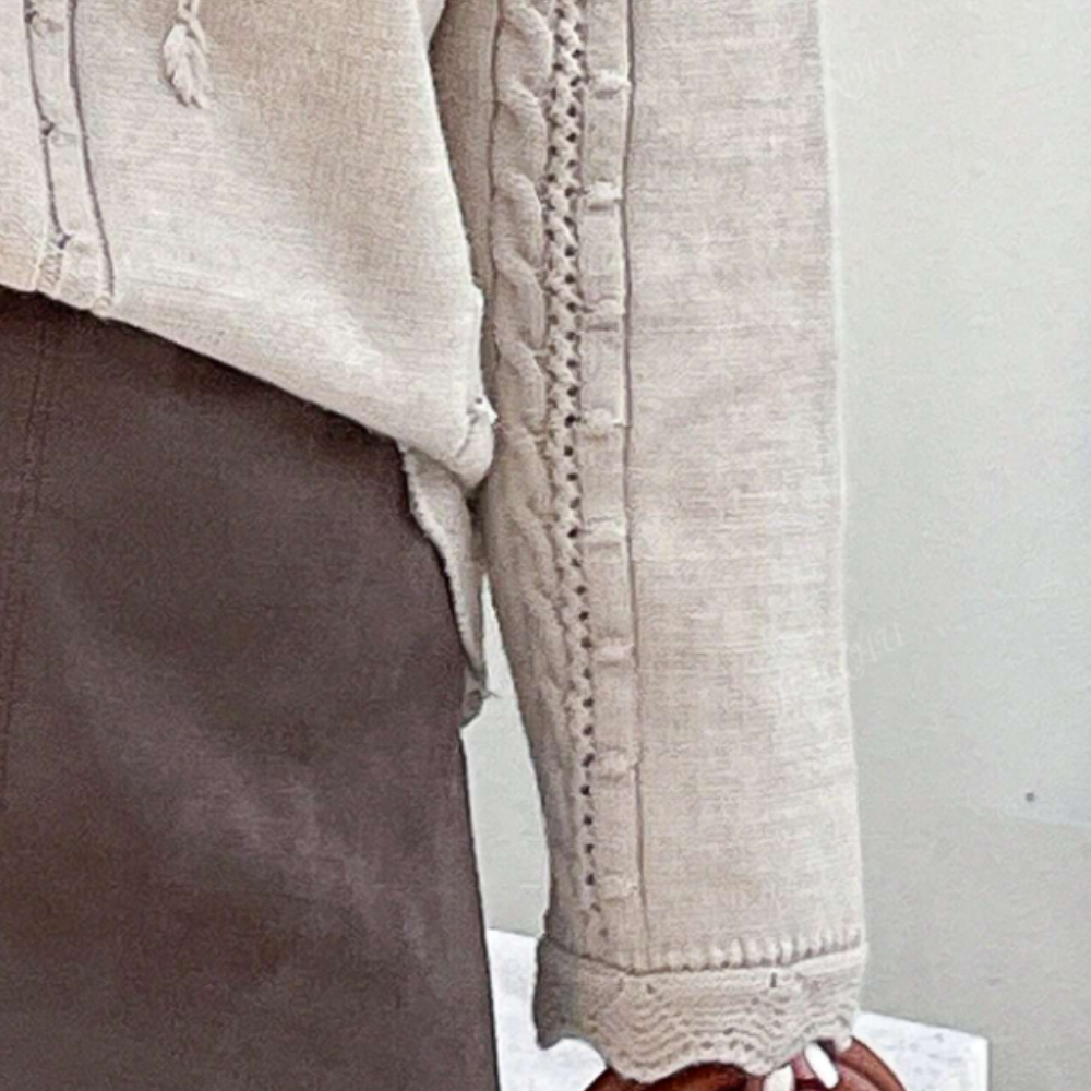 Knitted Flower Sweater for Women - Emma-Nora Luxe