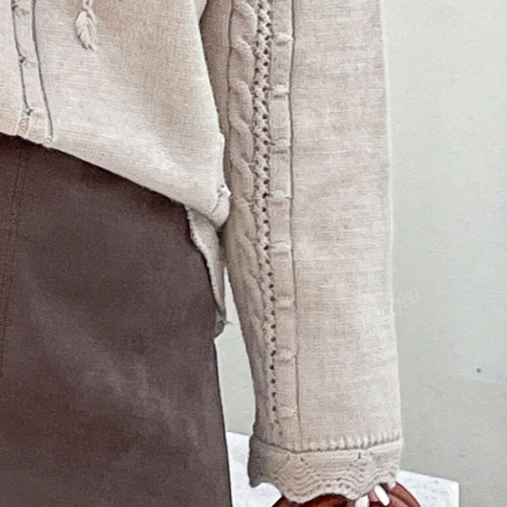 Knitted Flower Sweater for Women - Emma-Nora Luxe