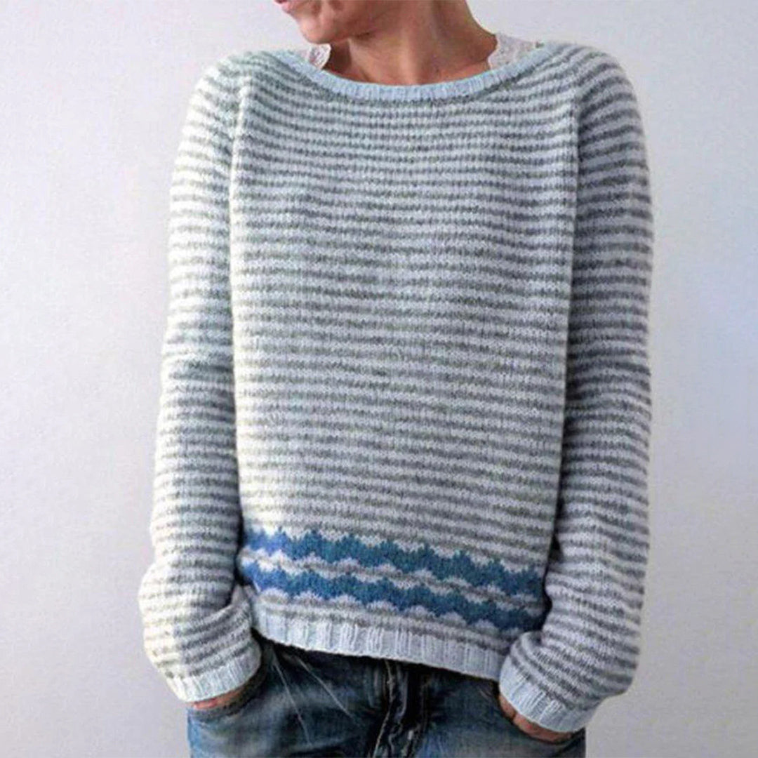 Knitted Jumper for Women - Adeline-Stripe-S-Nora Luxe