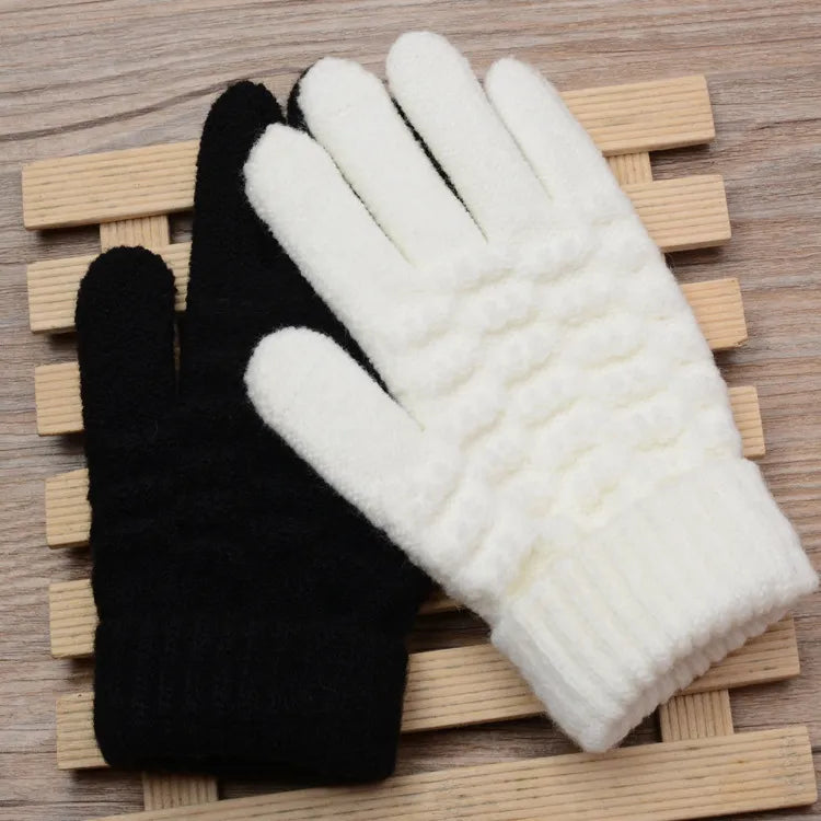 Knitted Touchscreen Gloves for Women - Amara-Black-Nora Luxe