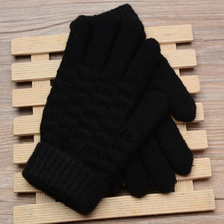 Knitted Touchscreen Gloves for Women - Amara-Black-Nora Luxe
