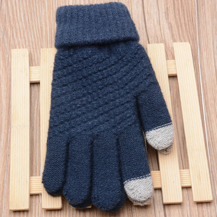 Knitted Touchscreen Gloves for Women - Amara-Black-Nora Luxe