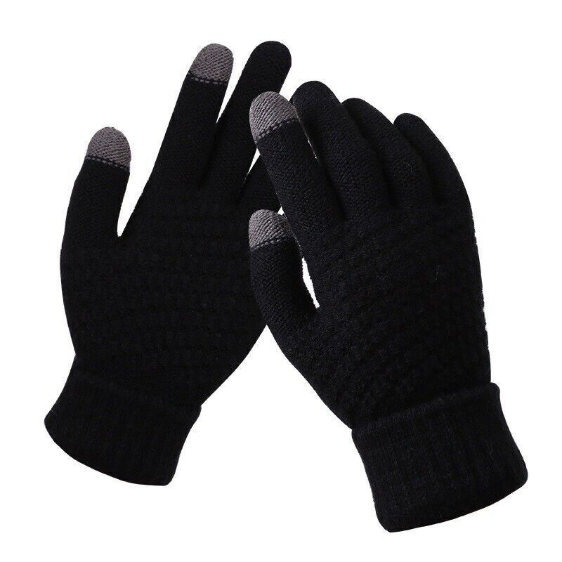 Knitted Touchscreen Gloves for Women - Amara-Black-Nora Luxe