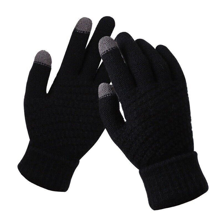 Knitted Touchscreen Gloves for Women - Amara-Black-Nora Luxe