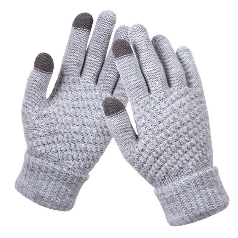 Knitted Touchscreen Gloves for Women - Amara-Gray-Nora Luxe