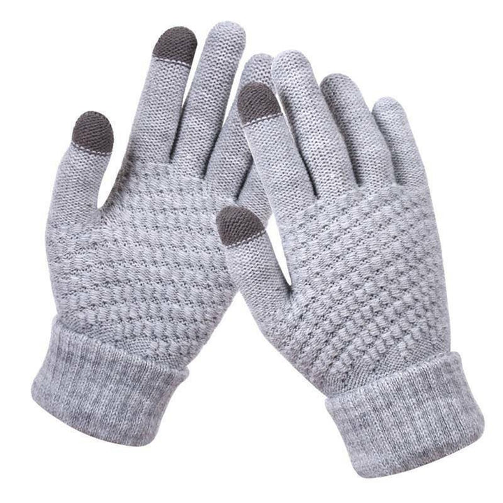 Knitted Touchscreen Gloves for Women - Amara-Gray-Nora Luxe