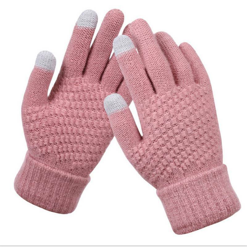 Knitted Touchscreen Gloves for Women - Amara-Pink-Nora Luxe