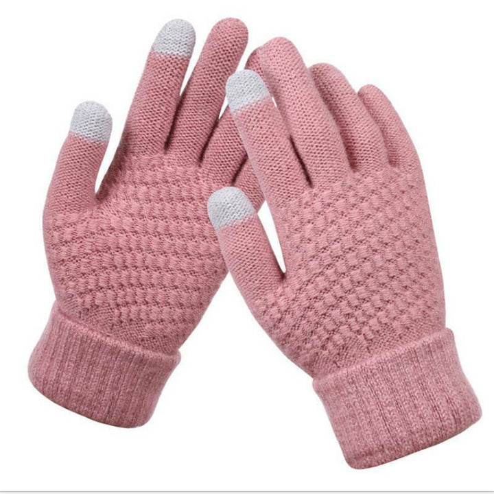 Knitted Touchscreen Gloves for Women - Amara-Pink-Nora Luxe