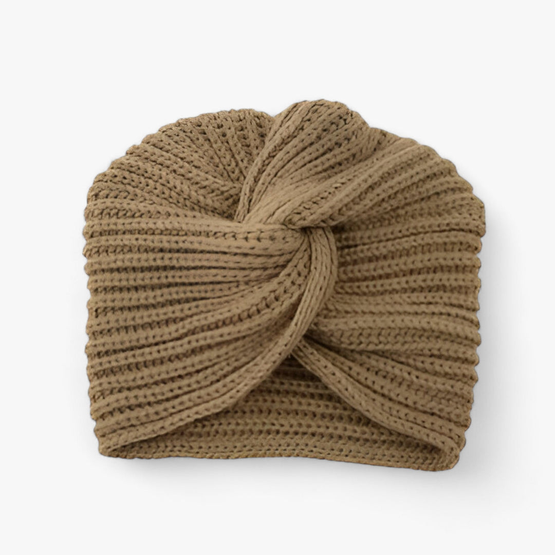 Knitted Turban for Women - Luxurious Comfort in Cashmere - Luna-Olive Green-Nora Luxe