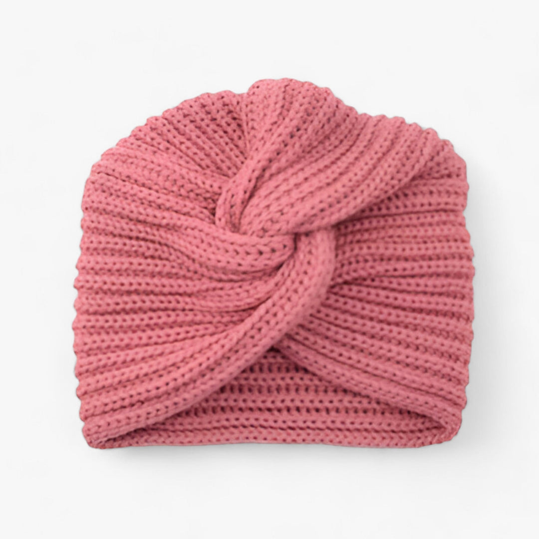 Knitted Turban for Women - Luxurious Comfort in Cashmere - Luna-Pink-Nora Luxe