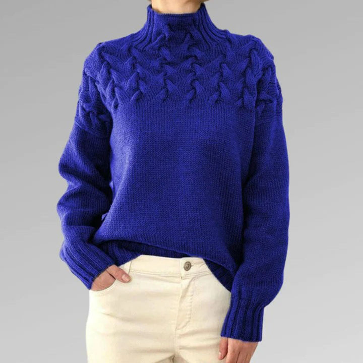 Knitted turtlenecks for women - Elara-Heavenly Blue-S-Nora Luxe