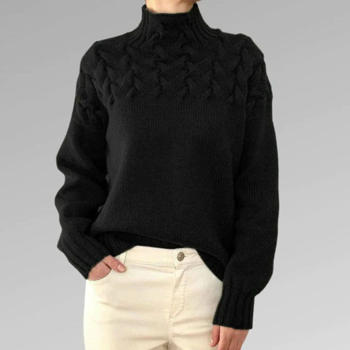 Knitted turtlenecks for women - Elara-Heavenly Blue-S-Nora Luxe