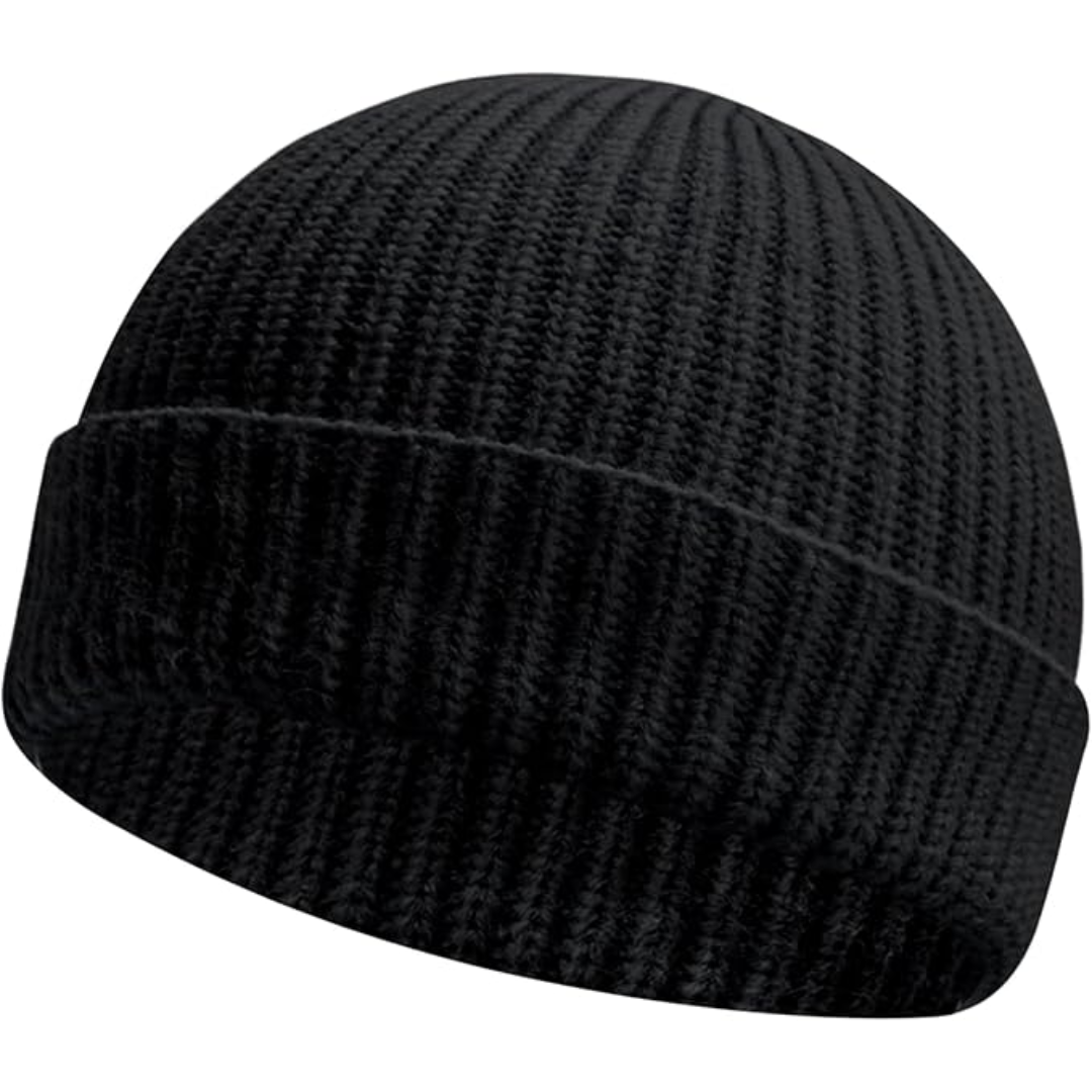 Knitted Winter Beanie - Robin-Black-Nora Luxe
