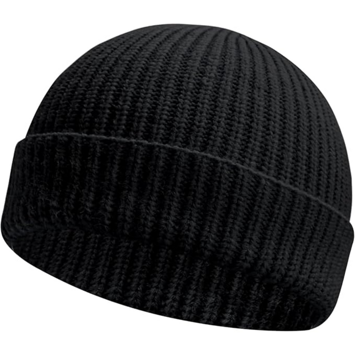 Knitted Winter Beanie - Robin-Black-Nora Luxe
