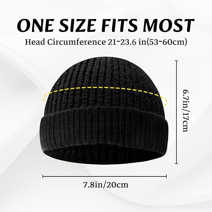 Knitted Winter Beanie - Robin-Black-Nora Luxe