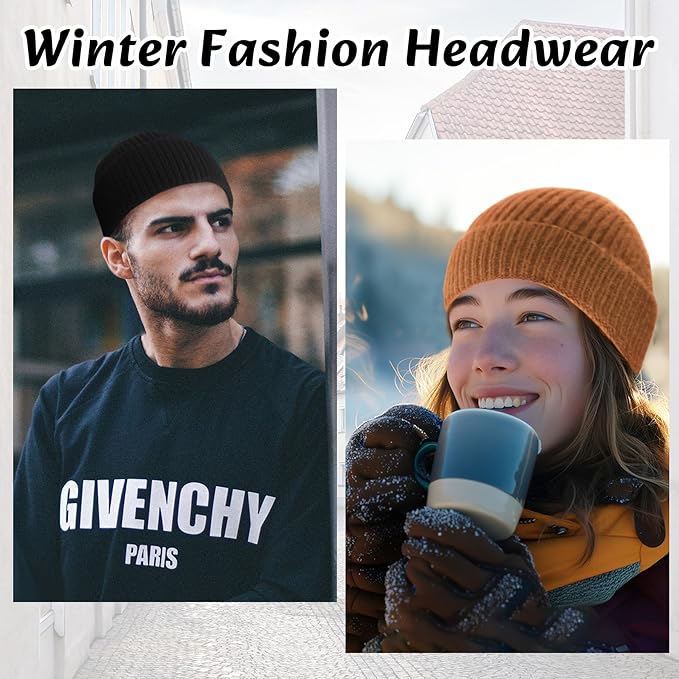 Knitted Winter Beanie - Robin-Black-Nora Luxe
