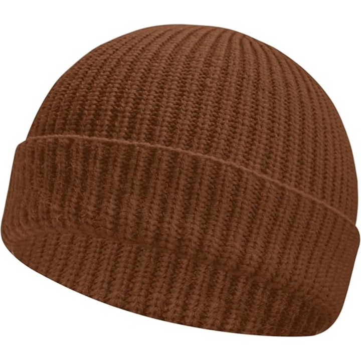 Knitted Winter Beanie - Robin-Brown-Nora Luxe