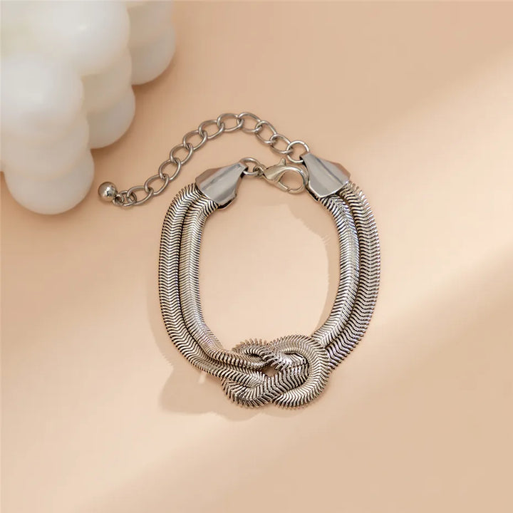 Knotted Snake Chain Bracelet | Elegant Women's Jewellery-GOLD-Nora Luxe